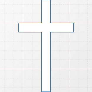 Sonderform Kreuz - 60 x 100 mm