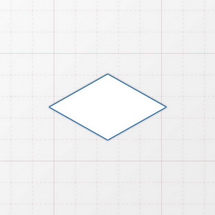 Sonderform Raute - 55 x 31 mm