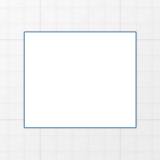 Rechteckform mit spitzen Ecken - 70 x 60 mm