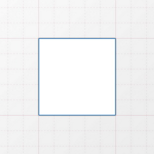 Rechteckform mit spitzen Ecken - 50 x 50 mm