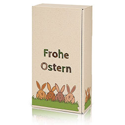 Präsentkarton 2er - Ostern - Graspapier, natur