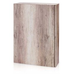 Präsentkarton 3er - Strukturgeprägt - Wood