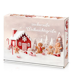 Präsentkarton 3er - Weihnachtsgrüße - für 3 Flaschen bis ca. 360 mm