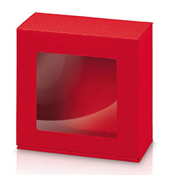 Allround Box rot - mit Transparentfenster