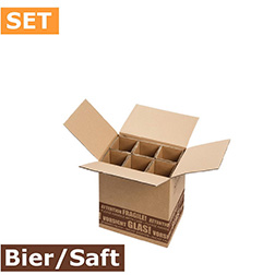 Versandkarton »Bier/Saft« 6er - Kl. Flaschen (stehend) bis 280 mm