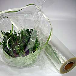 Blumen-Geschenkfolie - transparent