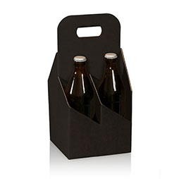 Tragekarton 4er - Natura Schwarz - 4 Flaschen stehend 0,33l/ 0,5l