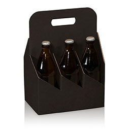 Tragekarton 6er - Natura Schwarz - 6 Flaschen stehend 0,33l/ 0,5l