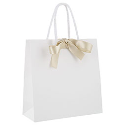 Papier-Tragetaschen Present - 200 + 80 × 200 mm + Randumschlag