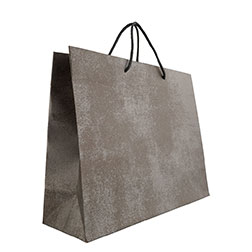 Papier Tragetaschen PLATIN - 420 + 140 × 350 mm + Randumschlag