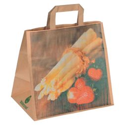 PAPIER-TRAGETASCHEN Spargel/Erdbeeren - 260 + 170 × 250 mm