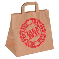 PAPIER-TRAGETASCHEN Take Away - 260 + 170 × 250 mm