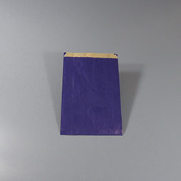Faltenbeutel, Papier, Blau - 15+4x21cm