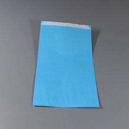 Faltenbeutel, Papier, Aquamarin - 20+7x32cm