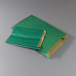 Faltenbeutel, Papier, Grün