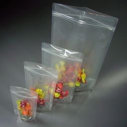 Standbodenbeutel transparent - 85×140+50 mm