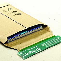 Wellpapp-Versandtaschen für CD - 145×190× -25 mm braun