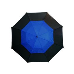 Monsun - Fiberglas-Golfschirm - schwarz, royalblau
