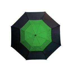 Monsun - Fiberglas-Golfschirm - schwarz, dunkelgrün