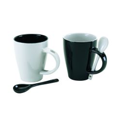 Black & White - Kaffeebecher-Set - schwarz, weiß