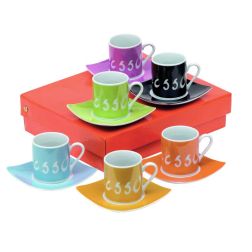 La dolce vita - Espressotassen-Set - bunt