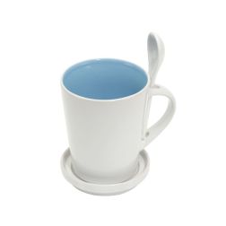 High five - Keramiktasse - blau, weiß