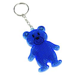Teddy - Reflektierender Schlüsselanhänger - blau