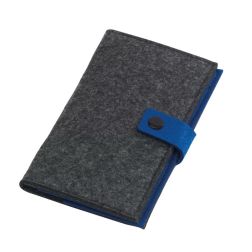 Edition - Filz-Visitenkarten-Portfolio - blau, grau