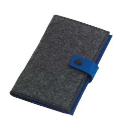 Edition - Filz-Visitenkarten-Portfolio - blau, grau