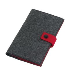 Edition - Filz-Visitenkarten-Portfolio - rot, grau