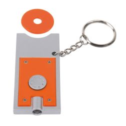 Shopping - LED-Schlüsselanhänger - silber, orange