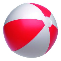 Atlantic - Aufblasbarer Strandball - rot, weiß