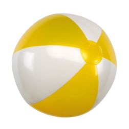 Atlantic - Aufblasbarer Strandball - gelb, weiß