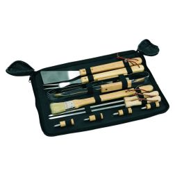 Fried - Hochwertiges Grillbesteck - schwarz, holz