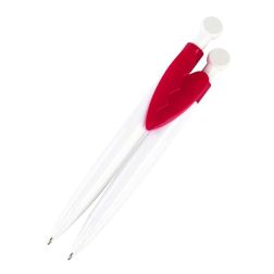 Valentine - Kugelschreiber-Set - weiß, rot