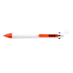 Fuerte - 4-in-1-Kugelschreiber - weiß, orange