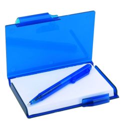 Academy - Mini-Notebook - blau transparent
