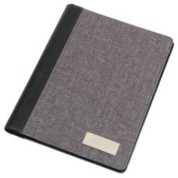 Linen - Schreibmappe - DIN-A4 - grau, schwarz