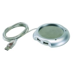 Coffee & Tea - Praktischer USB-Tassenwärmer - silber